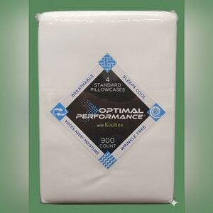 Optimal Performance Pillow Cases With Kooltex 900 Count Set Of 4